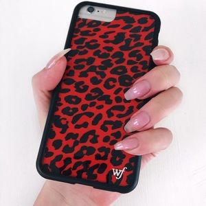 Red Leopard print Wildflower case ❣️